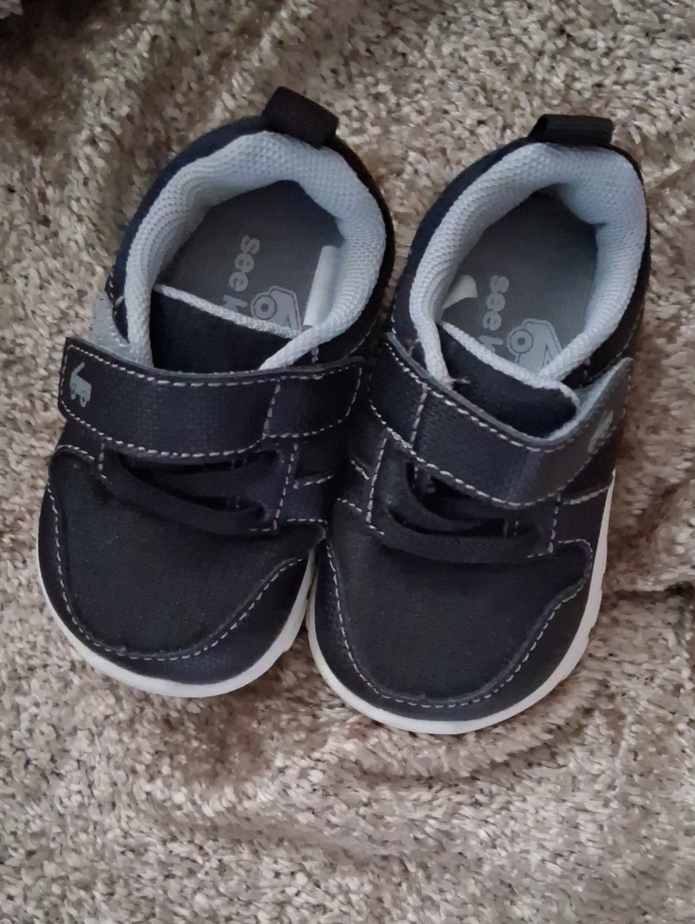 See Kai Run Navy Blue Velcro Toddler Sneakers